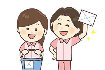 工場施設内の清掃スタッフ